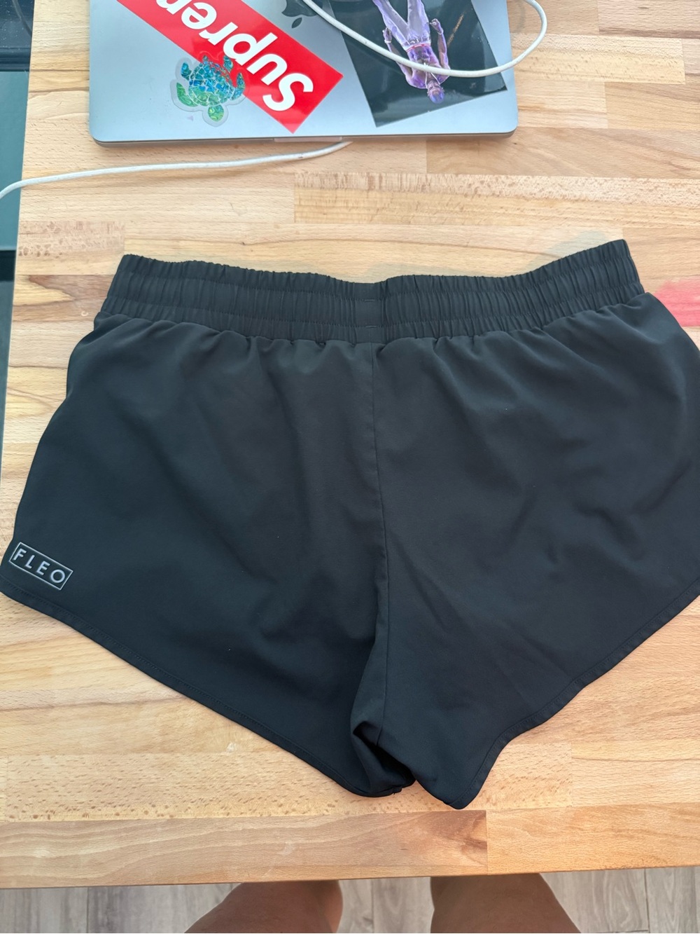 FLEO Black Lined Running Shorts – Medium